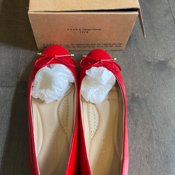 Red flat shoes - ballet shoes - Picture 2 of 4